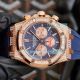 Replica Audemars Piguet Royal Oak Rose Gold Diamond Watch Blue Chronograph Dial 42MM (2)_th.jpg